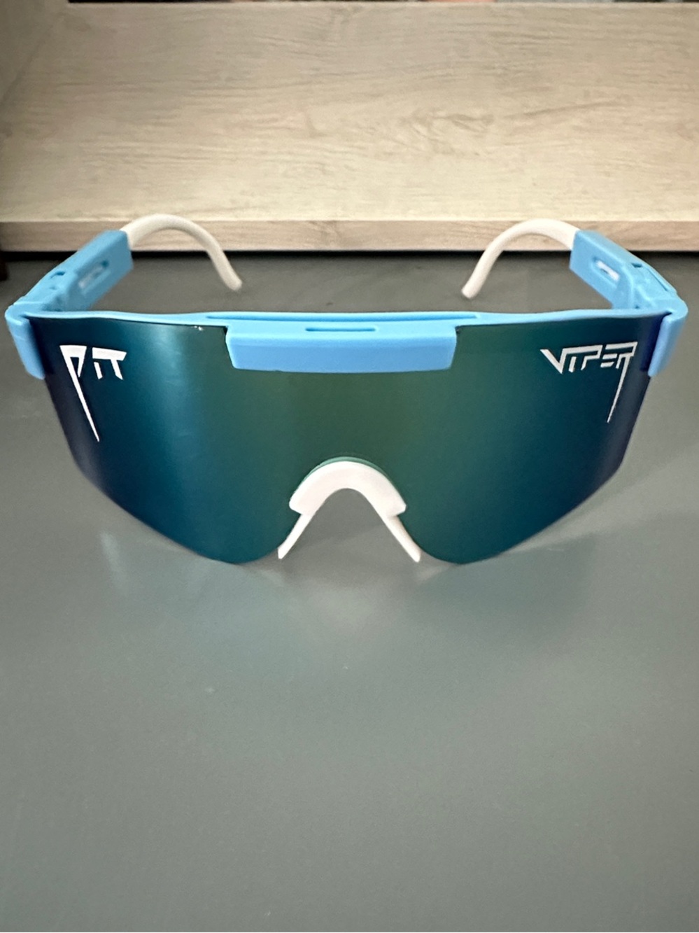 Pit Viper Kids Sunglasses Light Blue Frame Teal Mirror Lens